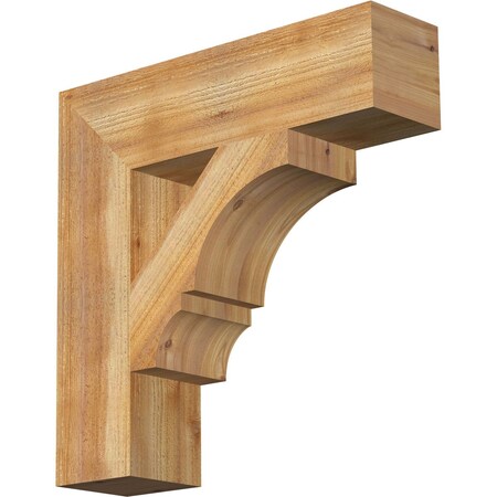 Ekena Millwork Balboa Block Rough Sawn Bracket, Western Red Cedar, 6"W x 24"D x 24"H BKT06X24X24BOA05RWR